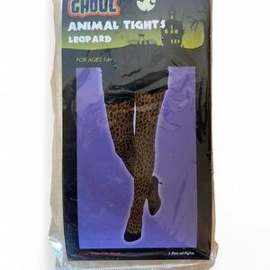 Leopard Animal Tights  - Brown Leopard Print